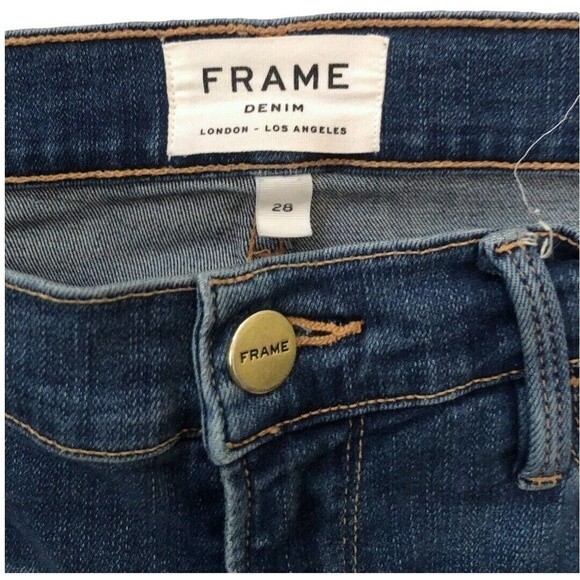 T7 FRAME DENIM JEANS SIZE 28 Le Skinny de Jeanne DISTRESSED SLIM RIPPED US 6 - Picture 4 of 13